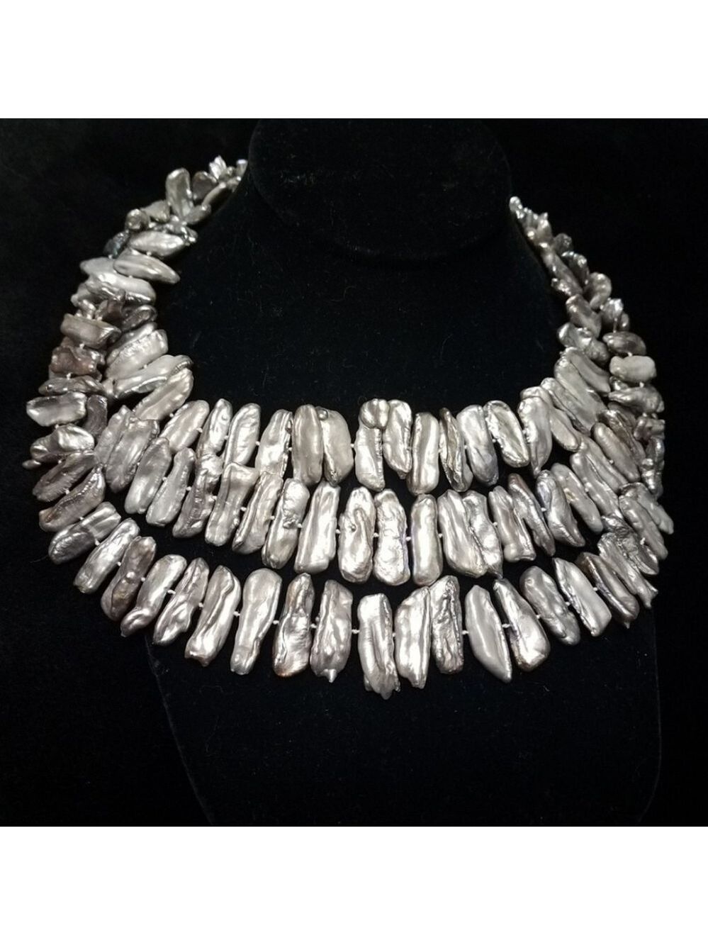 Custom made Grey Fresh Water Pearl Necklace